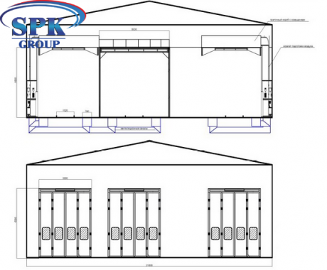 Окрасочно-сушильный комплекс для 6 вагонов SPK-66.21.6 РОССИЯ Окрасочно-сушильный комплекс для 6 вагонов SPK-66.21.6 РОССИЯ