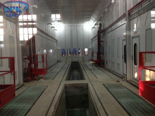 Окрасочно-сушильная камера для Ж/Д вагонов с возможностью разделения на 7 и 15 м SPK-22x6x6.5 Россия