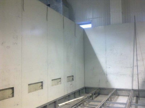 Реставрация покрасочно-сушильной камеры ЧЕРИ г. Нижний Тагил (установка трех зон подготовки к окраске)