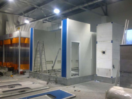 Реставрация покрасочно-сушильной камеры ЧЕРИ г. Нижний Тагил (установка трех зон подготовки к окраске)