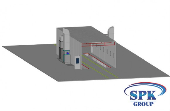 Окрасочно-сушильная камера для металлоконструкций SPK Италия Окрасочно-сушильная камера для металлоконструкций SPK Италия