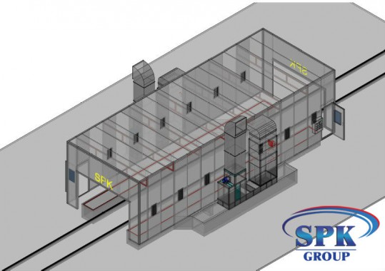 Окрасочно-сушильная камера для металлоконструкций SPK Италия Окрасочно-сушильная камера для металлоконструкций SPK Италия