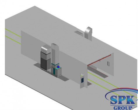 Окрасочно-сушильная камера для металлоконструкций SPK Италия Окрасочно-сушильная камера для металлоконструкций SPK Италия