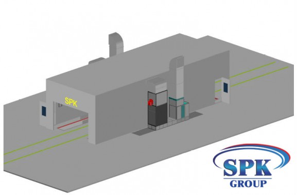 Окрасочно-сушильная камера для металлоконструкций SPK Италия Окрасочно-сушильная камера для металлоконструкций SPK Италия