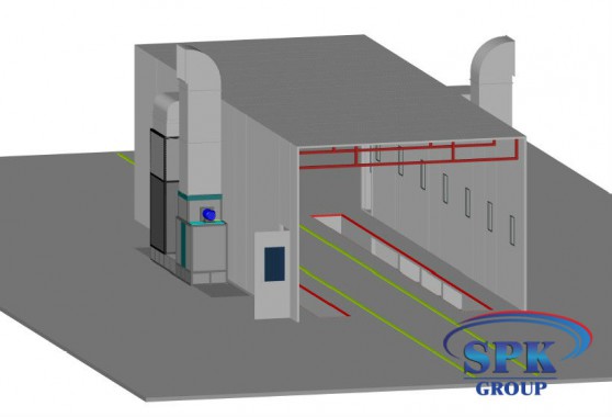Окрасочно-сушильная камера для металлоконструкций SPK Италия Окрасочно-сушильная камера для металлоконструкций SPK Италия