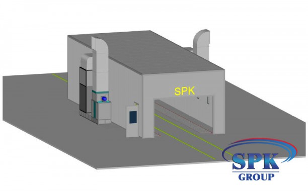 Окрасочно-сушильная камера для металлоконструкций SPK Италия Окрасочно-сушильная камера для металлоконструкций SPK Италия