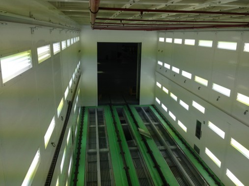 Электровозосборочный завод. Покрасочно-сушильная камера для локомотивов Alstom SPK-32.9.8