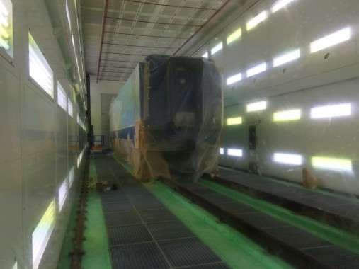 Электровозосборочный завод. Покрасочно-сушильная камера для локомотивов Alstom SPK-32.9.8
