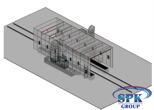 Окрасочно-сушильная камера для металлоконструкций SPK Италия Окрасочно-сушильная камера для металлоконструкций SPK Италия