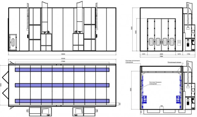 Окрасочно-сушильная камера тупикового типа SPK-18.6.5 РОССИЯ Окрасочно-сушильная камера тупикового типа SPK-18.6.5 РОССИЯ