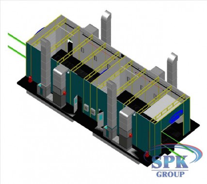 Проходная покрасочно-сушильная камера для сельскохозяйственной техники SPK-20.6.5
