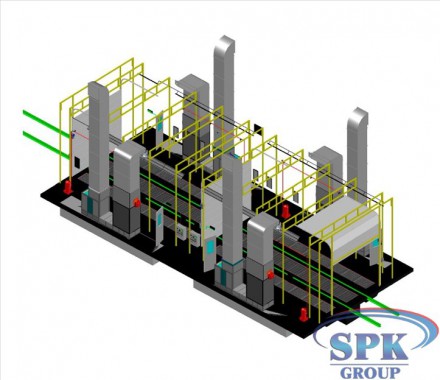 Проходная покрасочно-сушильная камера для сельскохозяйственной техники SPK-20.6.5