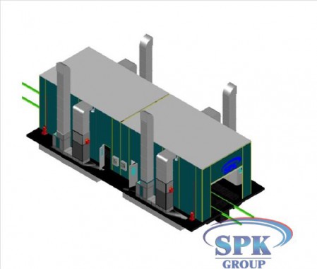 Проходная покрасочно-сушильная камера для сельскохозяйственной техники SPK-20.6.5
