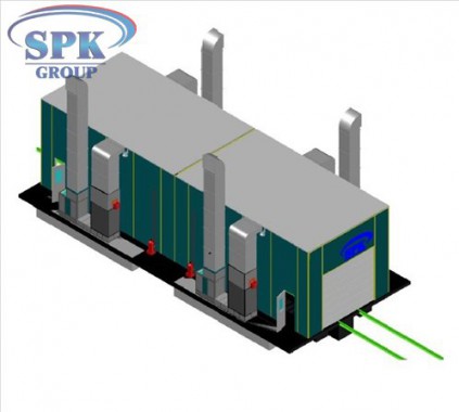 Проходная покрасочно-сушильная камера для сельскохозяйственной техники SPK-20.6.5