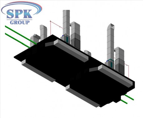 Проходная покрасочно-сушильная камера для сельскохозяйственной техники SPK-20.6.5
