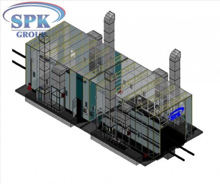 Проходная покрасочно-сушильная камера для сельскохозяйственной техники SPK-20.6.5