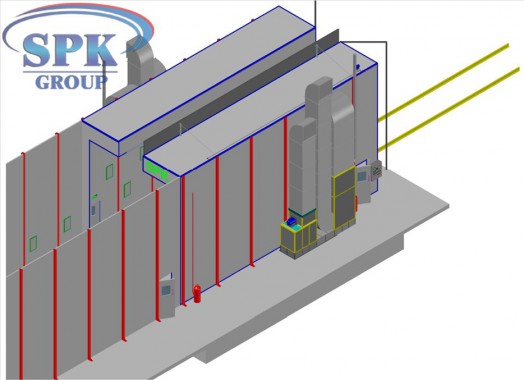 Комплекс по подготовке и окраске грузовиков проходного типа SPK-36.6.6 Комплекс по подготовке и окраске грузовиков проходного типа SPK-36.6.6