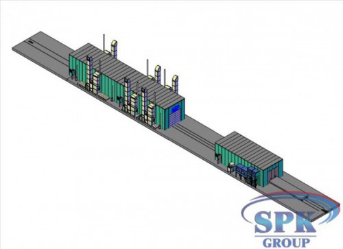 Окрасочно-сушильный комплекс для металлоконструкций проходного типа SPK-30.6.5 Окрасочно-сушильный комплекс для металлоконструкций проходного типа SPK-30.6.5