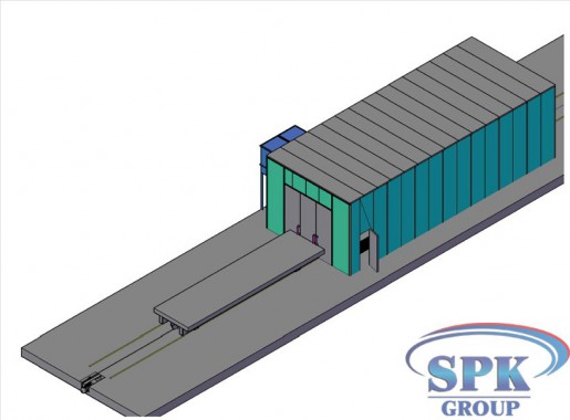 Окрасочно-сушильный комплекс для металлоконструкций проходного типа SPK-30.6.5 Окрасочно-сушильный комплекс для металлоконструкций проходного типа SPK-30.6.5