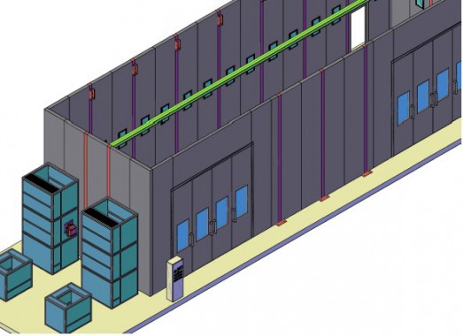 Уличная окрасочная камера, пристроенная к существующему зданию SPK-17.5.5 Уличная окрасочная камера, пристроенная к существующему зданию SPK-17.5.5