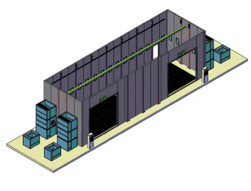 Уличная окрасочная камера, пристроенная к существующему зданию SPK-17.5.5 Уличная окрасочная камера, пристроенная к существующему зданию SPK-17.5.5