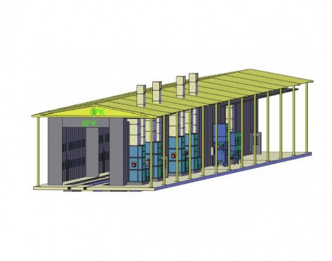 Камера для подготовки и окраски калийных вагонов Уличного исполнения SPK-70.7.6 Камера для подготовки и окраски калийных вагонов Уличного исполнения SPK-70.7.6