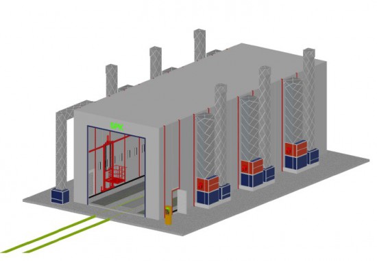 Покрасочно-сушильная камера уличной установки для цистерн SPK 24x8x7 Покрасочно-сушильная камера уличной установки для цистерн SPK 24x8x7