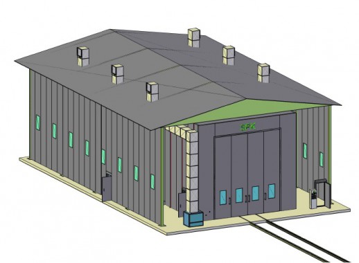 Покрасочно-сушильная камера уличной установки для цистерн SPK 24x8x7 Покрасочно-сушильная камера уличной установки для цистерн SPK 24x8x7