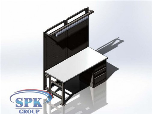 Верстак со светильником