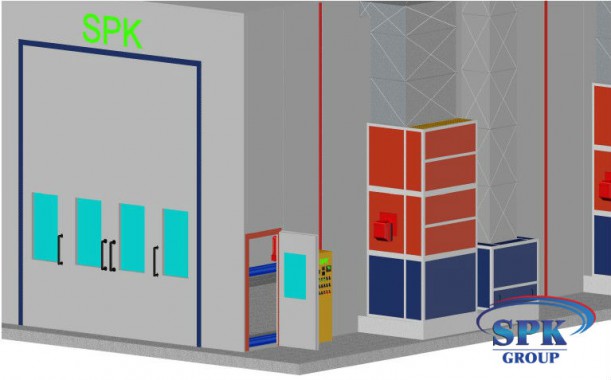 Окрасочно сушильная камера для блочных конструкций SPK 14x6x5 Россия-Германия Окрасочно сушильная камера для блочных конструкций SPK 14x6x5 Россия-Германия