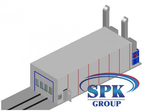 Окрасочно сушильная камера для металлоконструкций SPK 15.6.4 Окрасочно сушильная камера для металлоконструкций SPK 15.6.4