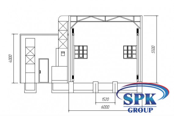 Окрасочно-сушильная камера тупикового типа SPK-11.6.5 РОССИЯ