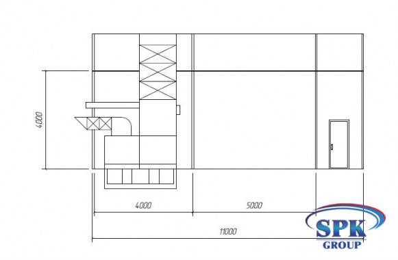 Окрасочно-сушильная камера тупикового типа SPK-11.6.5 РОССИЯ