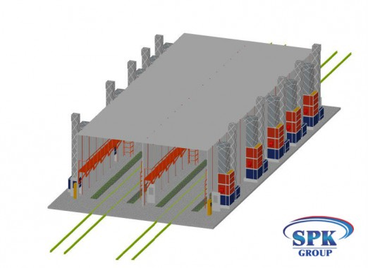 Комплекс окрасочно сушильных камер с большой проходимостью SPK 32x14x6 Комплекс окрасочно сушильных камер с большой проходимостью SPK 32x14x6