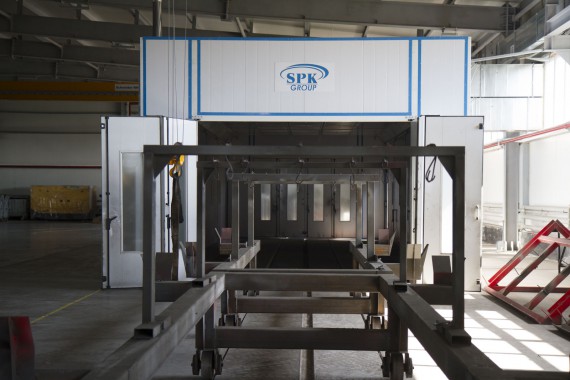 Строительство каркаса окрасочно-сушильной камеры для окраски металлоконструкций и ферм SPK 15.4.6, г. Астана (Казахстан)