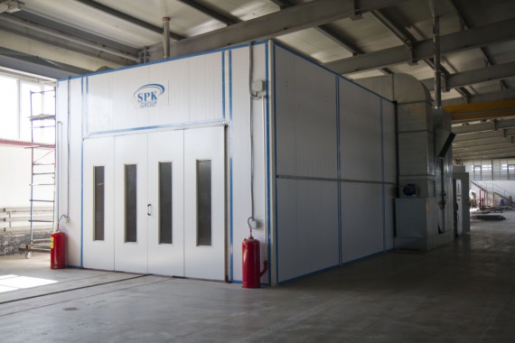 Строительство каркаса окрасочно-сушильной камеры для окраски металлоконструкций и ферм SPK 15.4.6, г. Астана (Казахстан)