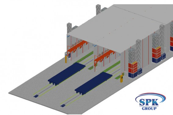 Комплекс окрасочно сушильных камер с большой проходимостью SPK 32x14x6 Комплекс окрасочно сушильных камер с большой проходимостью SPK 32x14x6