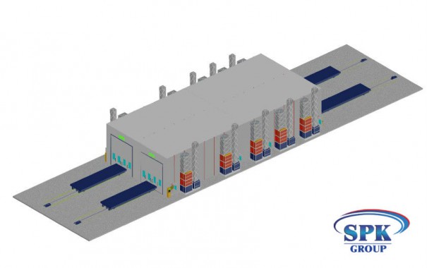 Комплекс окрасочно сушильных камер с большой проходимостью SPK 32x14x6 Комплекс окрасочно сушильных камер с большой проходимостью SPK 32x14x6