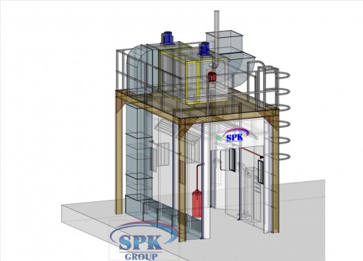 Камера окраски для металлоконструкций SPK-4.2.3  Камера окраски для металлоконструкций SPK-4.2.3