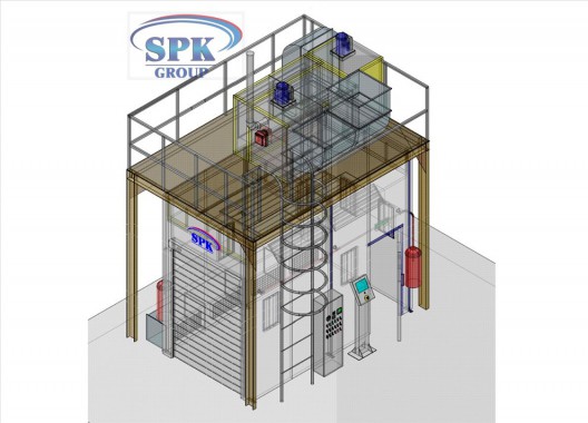 Камера окраски для металлоконструкций SPK-4.2.3  Камера окраски для металлоконструкций SPK-4.2.3