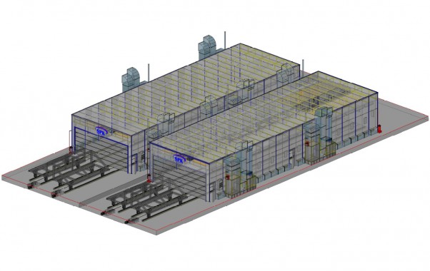 Комплекс для окраски и сушки металлоконструкций SPK-26.8.3