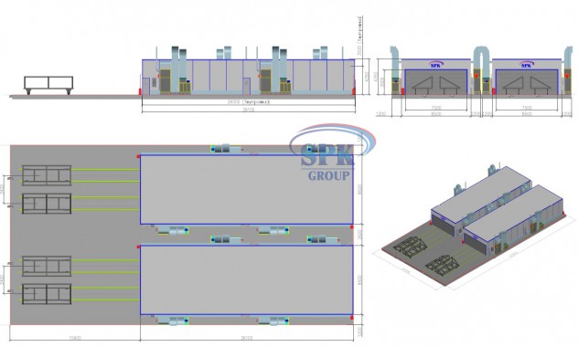 Комплекс для окраски и сушки металлоконструкций SPK-26.8.3