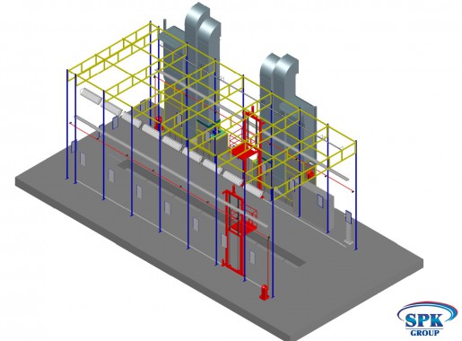 Тупиковая покрасочно-сушильная камера для грузовиков SPK-15.6.6