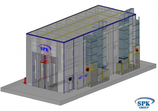 Тупиковая покрасочно-сушильная камера для грузовиков SPK-15.6.6