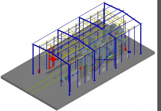 Проходная камера окраски для жд полувагонов уличного типа SPK-18.6.6 Проходная камера окраски для жд полувагонов уличного типа SPK-18.6.6