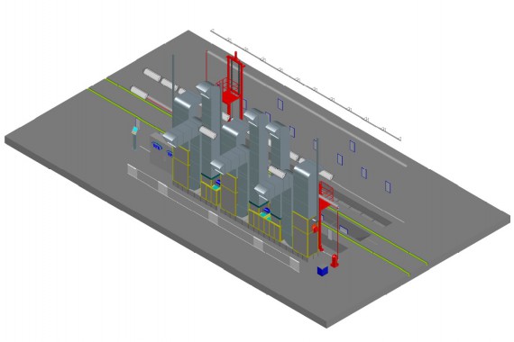 Проходная камера окраски для жд полувагонов уличного типа SPK-18.6.6 Проходная камера окраски для жд полувагонов уличного типа SPK-18.6.6