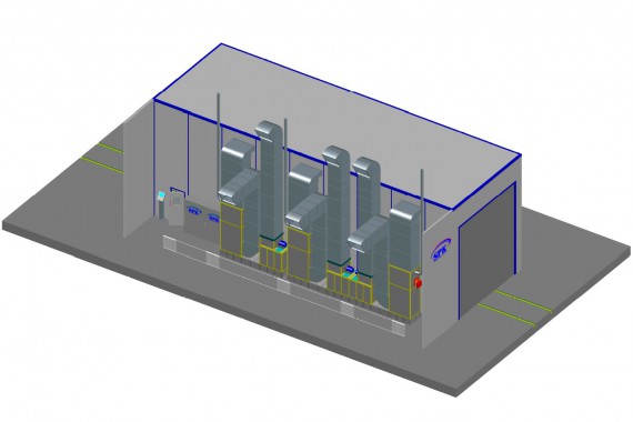 Проходная камера окраски для жд полувагонов уличного типа SPK-18.6.6 Проходная камера окраски для жд полувагонов уличного типа SPK-18.6.6