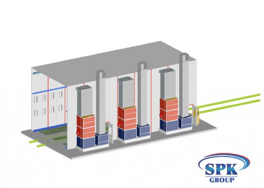 Окрасочно сушильная камера для сварных металлоконструкций с тележкой SPK 16x7x6 Окрасочно сушильная камера для сварных металлоконструкций с тележкой SPK 16x7x6