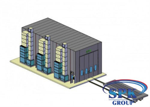 Окрасочно сушильная камера для сварных металлоконструкций с тележкой SPK 16x7x6 Окрасочно сушильная камера для сварных металлоконструкций с тележкой SPK 16x7x6