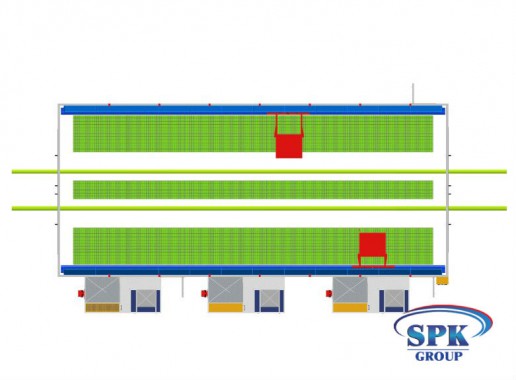 Окрасочно сушильная камера для сварных металлоконструкций с тележкой SPK 16x7x6 Окрасочно сушильная камера для сварных металлоконструкций с тележкой SPK 16x7x6